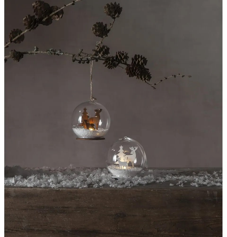Коледна висяща LED светлинна декорация , ø 8 см Fauna - Star Trading