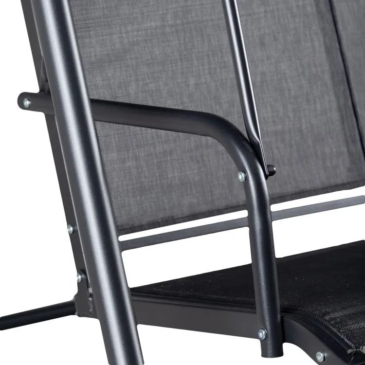 Градинска люлка за 3 лица с регулируем сенник