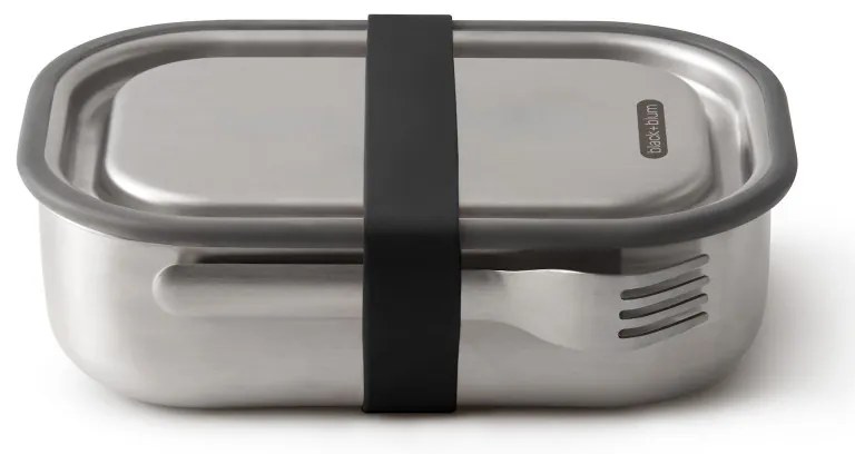 Кутия за храна Black+Blum BAM-SS-L018, 1 l, Правоъгълна, Подходяща за фурна, Без BPA, Неръждаема стомана, Сив