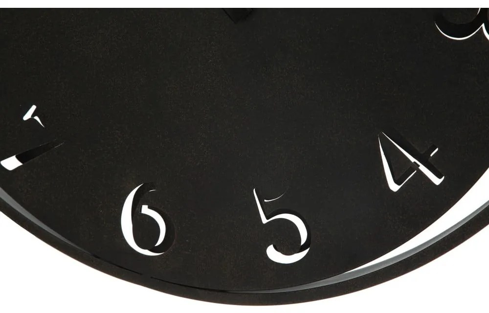 Черен стенен часовник Circle, ⌀ 60 cm - Mauro Ferretti