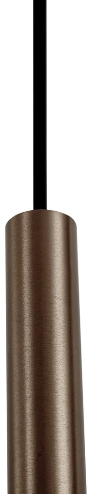 Модерна релсова система за осветление с 6 висящи лампи бронз 1-фазов - Slimline Keno