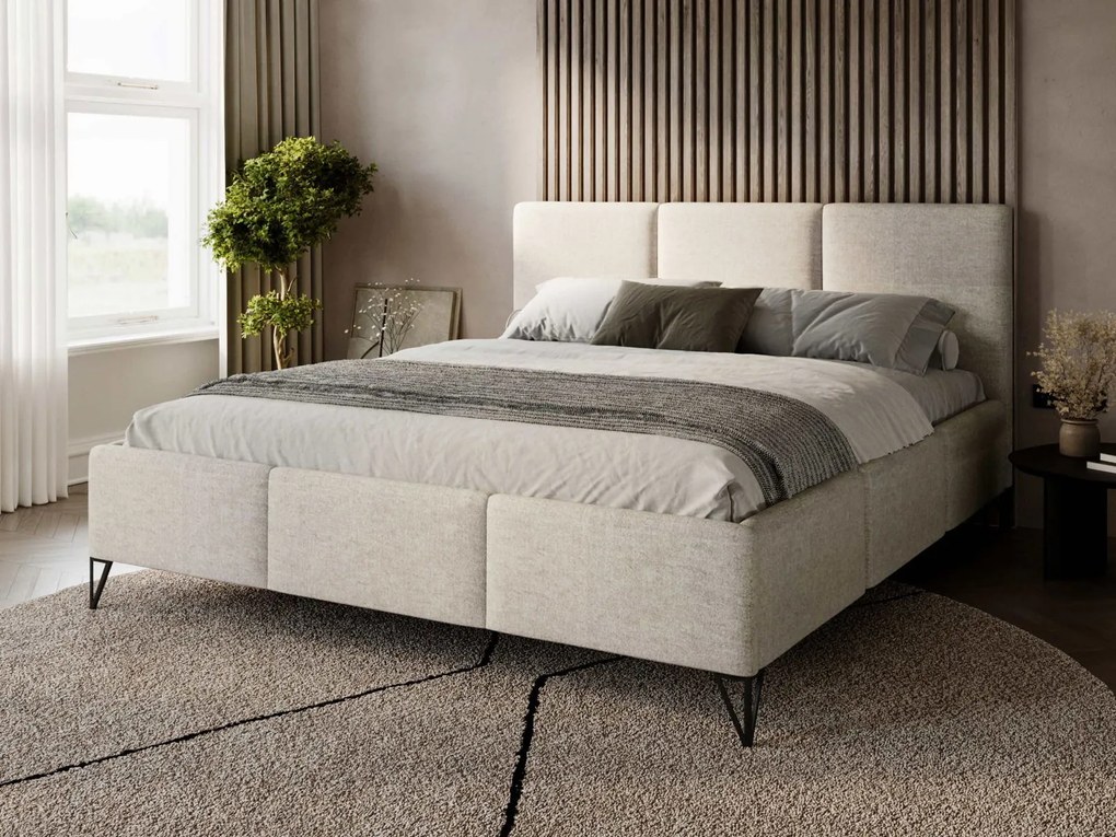 Облегнато легло Loren-Бежово-140 x 200