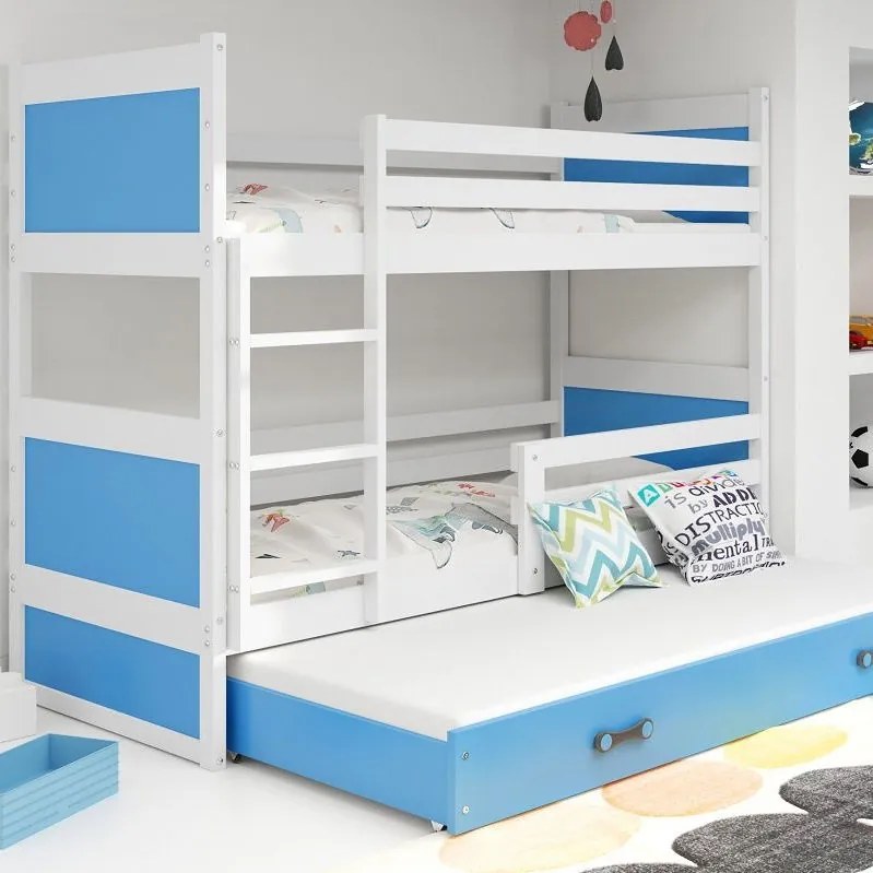 Двуетажно легло Riccon II-White - Blue-200 x 90