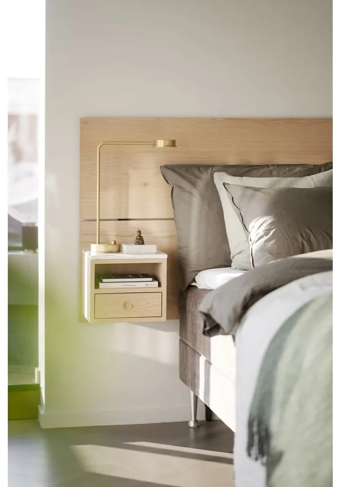 Табла за легло от масивен дъб естествена 240x79 cm Whitmore – Rowico