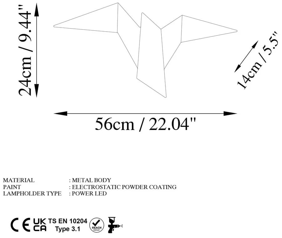 Бяла LED стенна лампа Pacali – Opviq lights