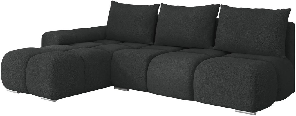 Ъглов диван Bestii-Антрацит-Ляв