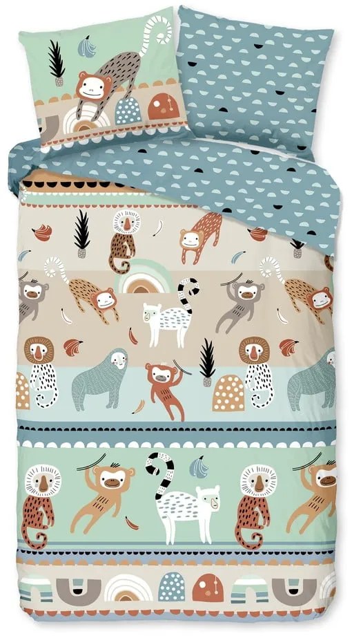 Единично удължено памучно детско спално бельо 140x220 cm Play – Good Morning