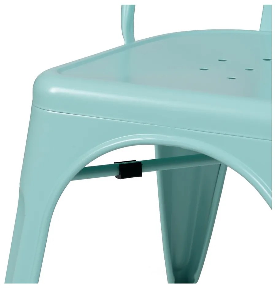 Тюркоазени метални трапезни столове в комплект от 2 бр. – Ixia