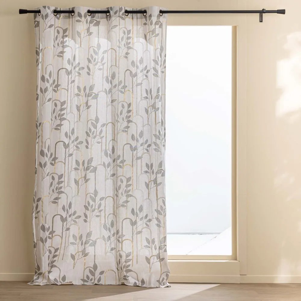 Сиво перде 140x240 cm Roseris – douceur d'intérieur