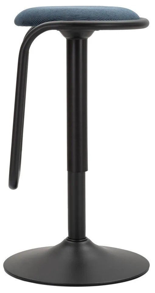 Тапициран бар стол с регулируема височина в петролен цвят/черен (височина на седалката 61 cm) Destiny – Mauro Ferretti