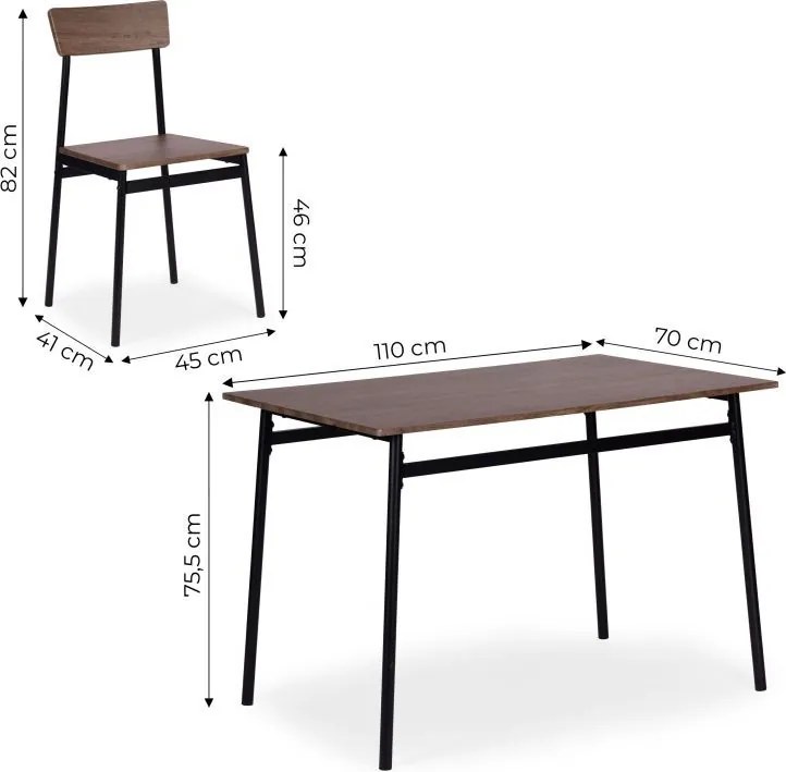 Трапезен комплект - маса + 4 стола
