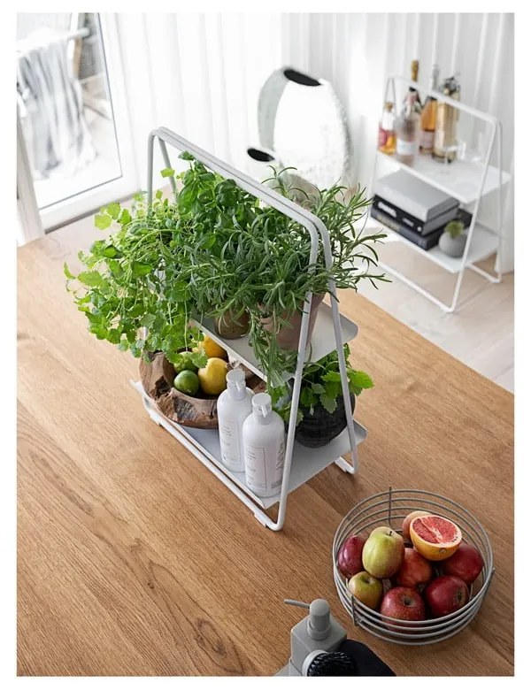 Светлосива метална етажерка 23x58 cm A-Table - Zone