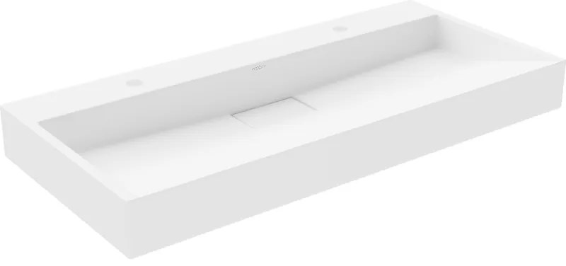 Mexen Ava умивалник за монтаж върху плот от конгломерат 2/O 100 x 46 см, бял - 23011002