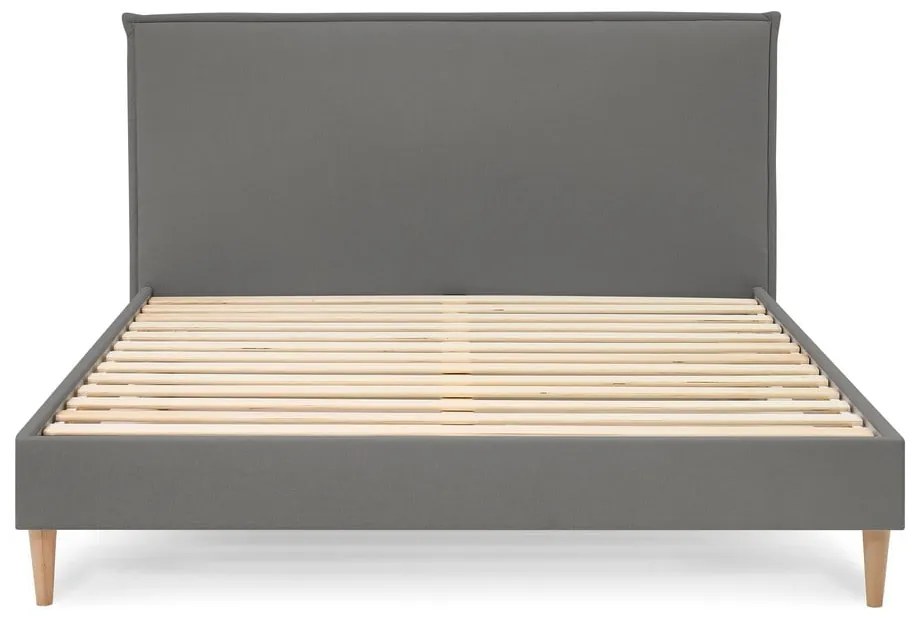 Антрацит тапицирано двойно легло с решетка 180x200 cm Sary - Bobochic Paris