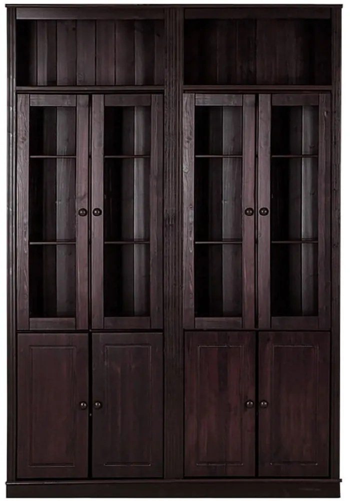 Кафява витрина от масивен бор 148x223 cm Anita – Støraa