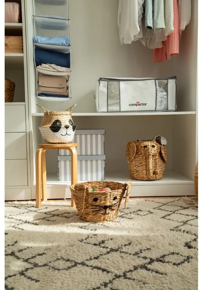 Детска кошница за играчки от воден зюмбюл естествена ø 30x35 cm Elephant – Compactor