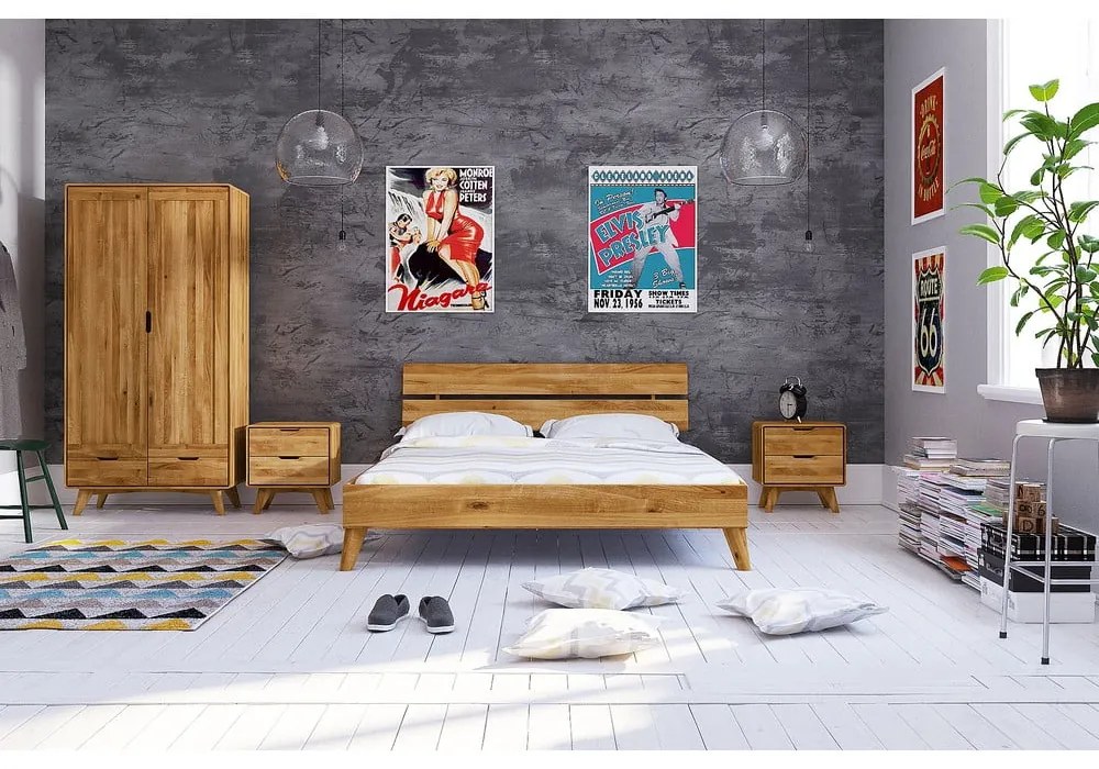 Дъбово двойно легло 140x200 cm Greg 2 - The Beds