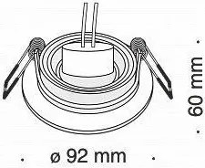Вдлъбнати Точкова светлина покрив Maytoni Atom round-бял