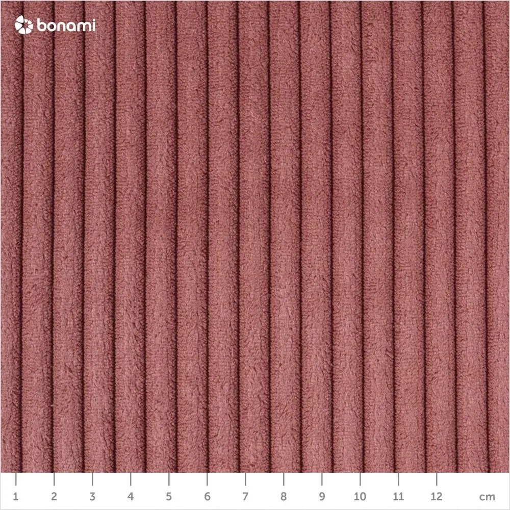 Розов разтегателен ъглов диван от рипсено кадифе (променлив) Monaco – Bobochic Paris