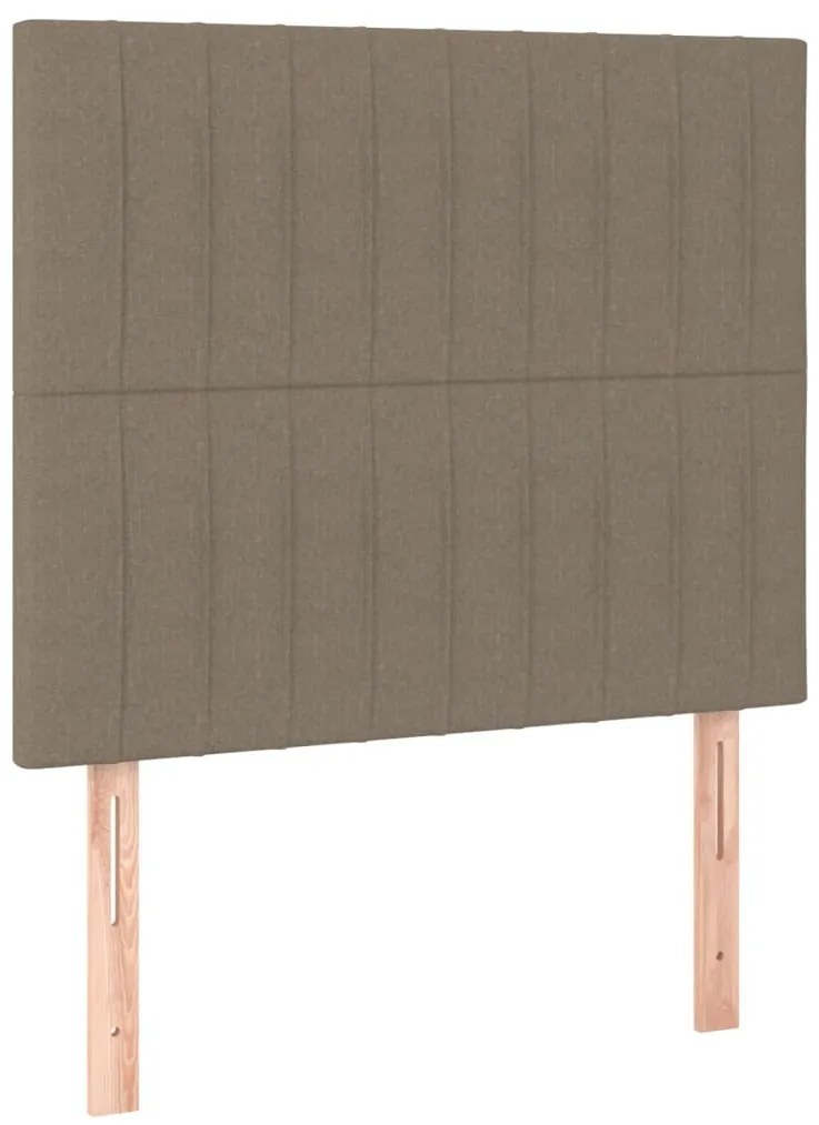 3116564 vidaXL Горни табли за легло, 2 бр, таупе, 100x5x78/88 см, плат