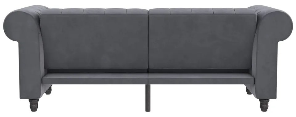 Тъмносив кадифен разтегателен диван 236 cm Felix – Støraa