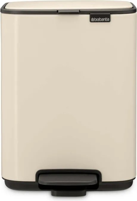 Кош за боклук Brabantia Bo Pedal 1010122, 4 л, Леко затваряне, Противоплъзгаща основа, Бежов