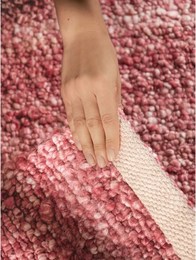 Тъмнорозова ръчно изработена пътека от букле 80x200 cm Notting Hill Portobello – Ted Baker