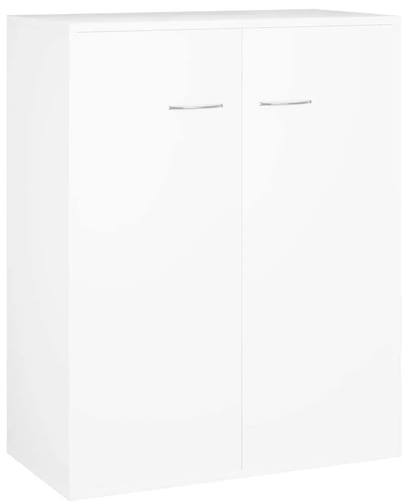 800729 vidaXL Сайдборд, бял, 60x30x75 см, инженерно дърво