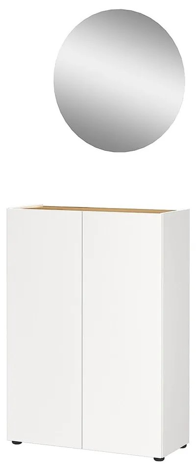 Бял комплект за коридор от декор от дъб 74x200x33 cm Alviano – Germania