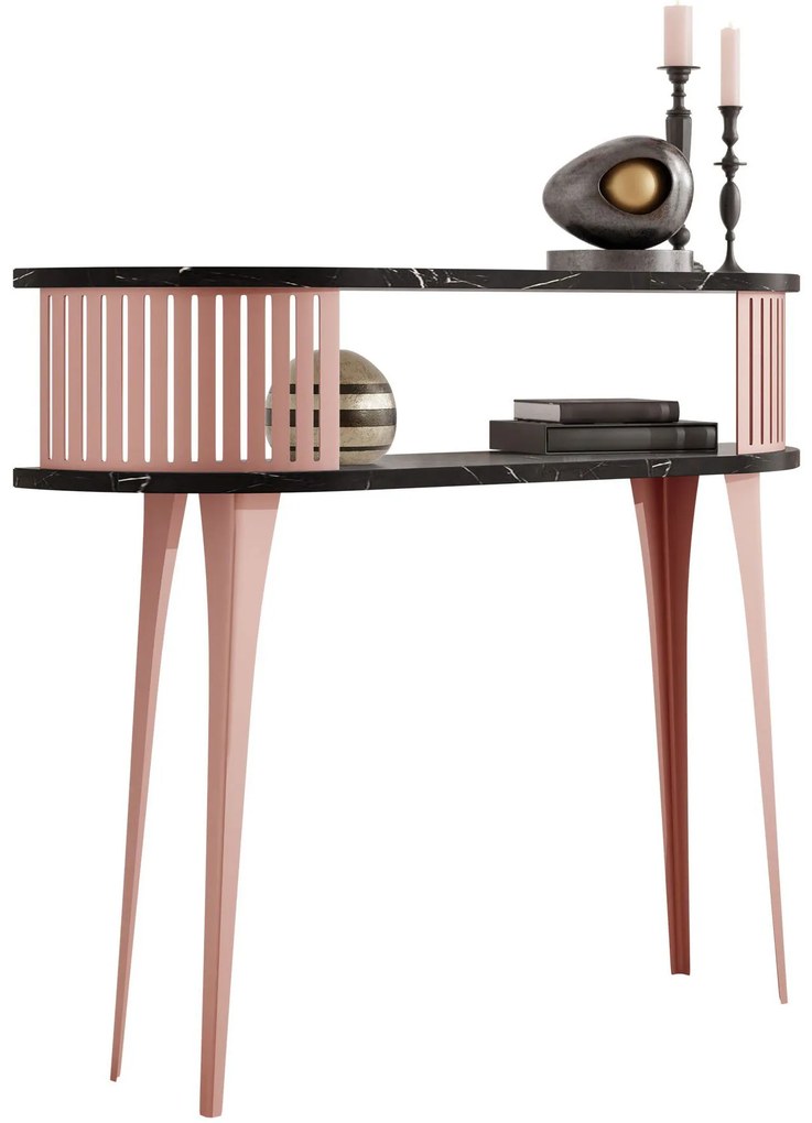 Конзолна маса Roenni Ember-Черен мрамор