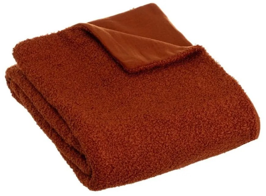 Одеяло от шерпа в тухлен цвят 130x160 cm Sherpa Bouclé – Casa Selección