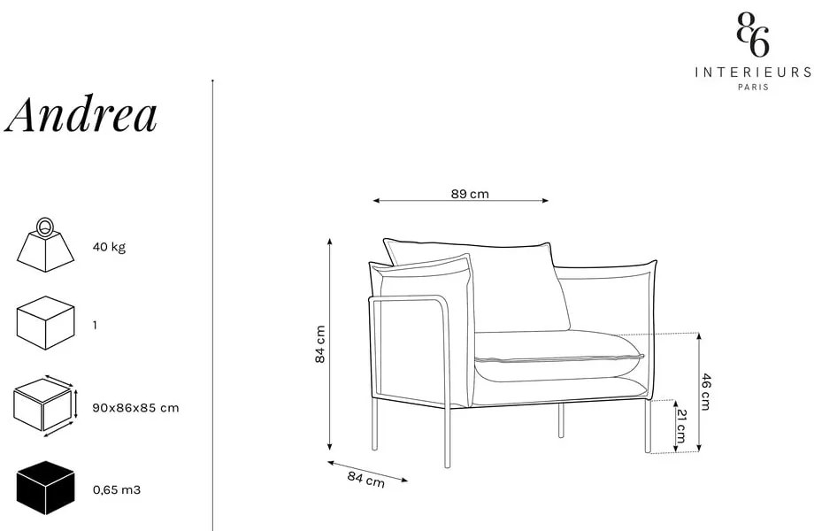 Бежов фотьойл Andrea - Interieurs 86