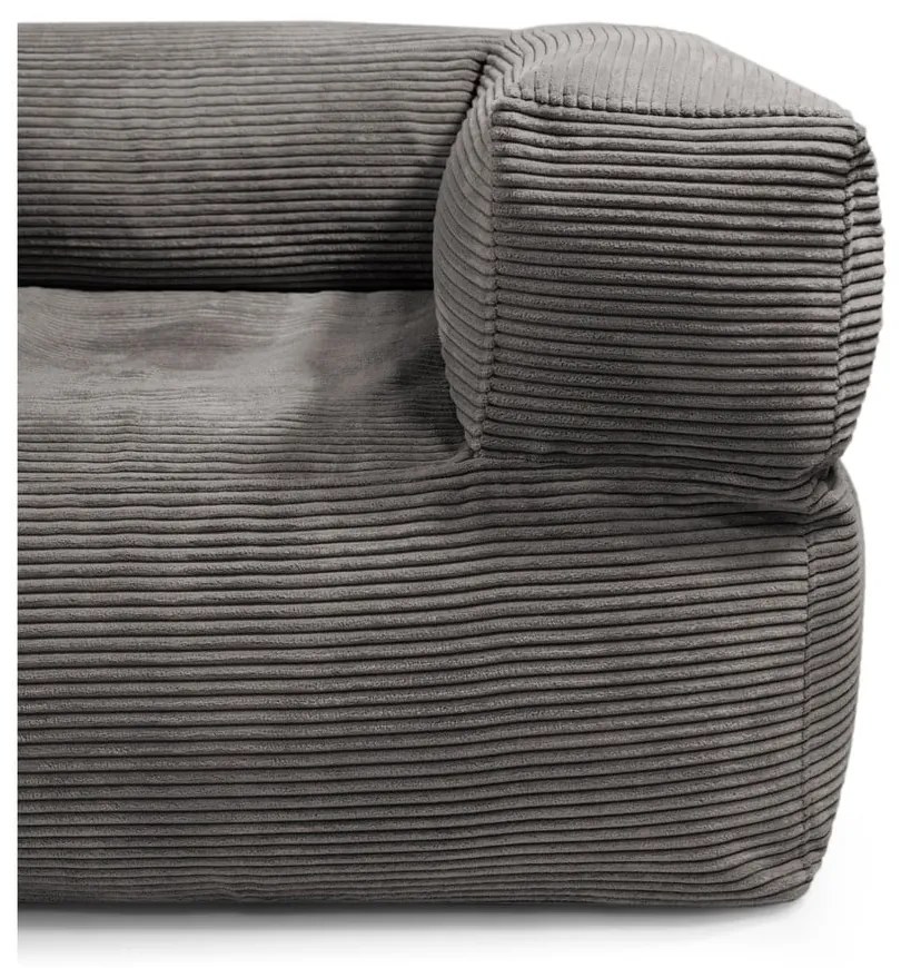 Тъмнокафяв пуф от рипсено кадифе MooG – SLOWDOWN