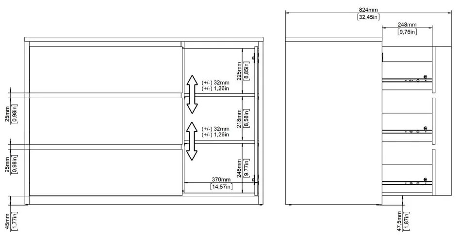 Бял скрин 119x84x48 cm Next – Tvilum