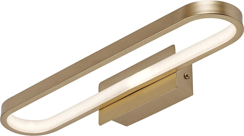 Rabalux Odran, аплик за баня, златиста метална лампа с бял силиконов абажур, 15W, с абажур: 1200, без абажур: 1500, 4000, Д