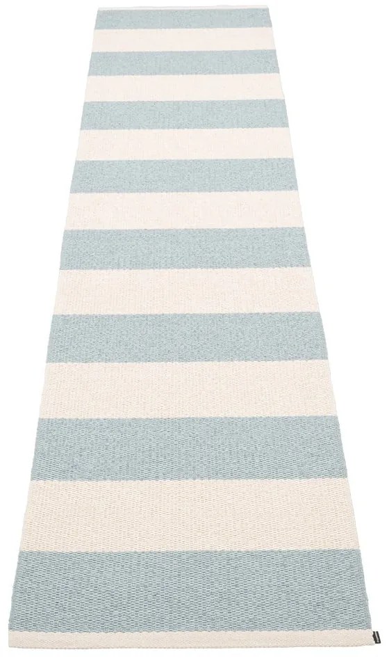 Светлосиня и кремава пътека за открито и закрито 70x300 cm Bob Blue Fog – Pappelina