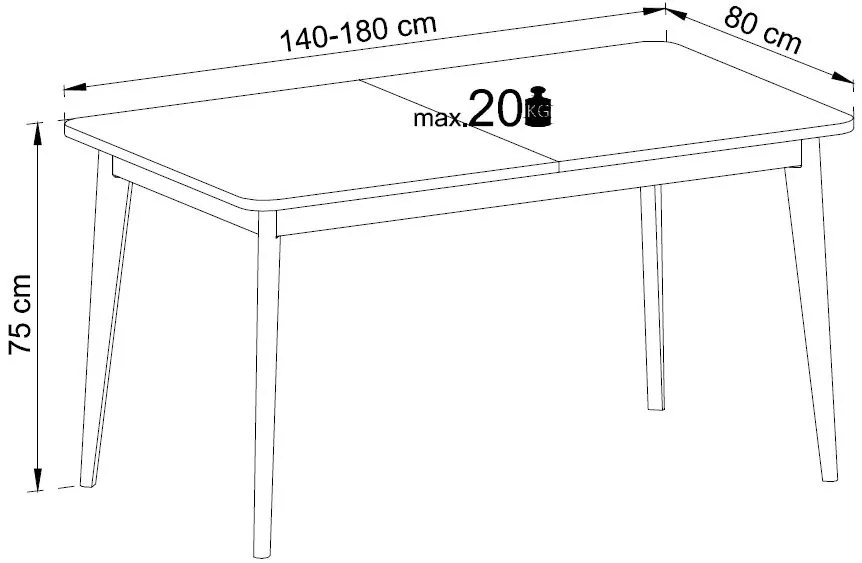 Маса Molto разширяема-Fusiko