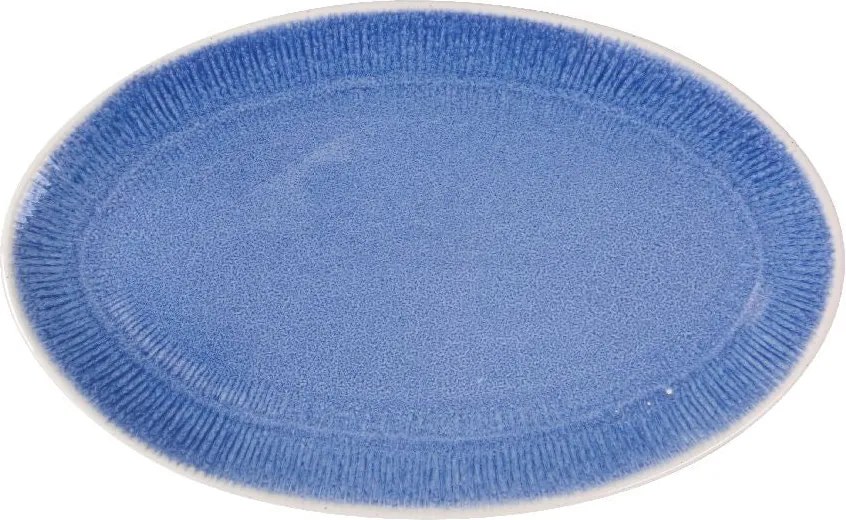 Плато овал LA MEDITERRANEA Calobra Blue, 34x21 cm, порцелан