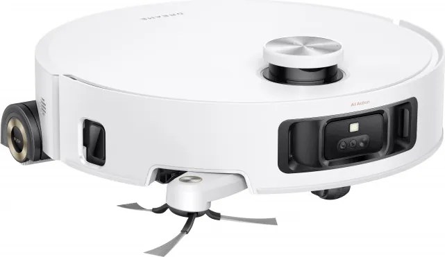 Прахосмукачка робот Dreame Aqua10 Roller RLH31CE-WH, 30000 Pa, 3.5/4 л, AI камери, LED осветление, Гласово управление, Измиване с гореща вода, Бял