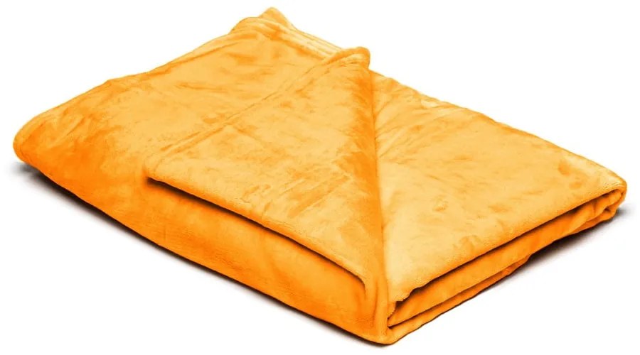 Жълто одеяло от микроплюш , 150 x 200 cm - My House