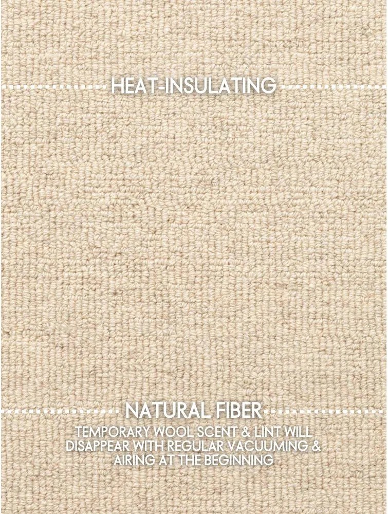 Бежов ръчно изработен вълнен килим 140x200 cm Puristic Knots – Elle Decoration