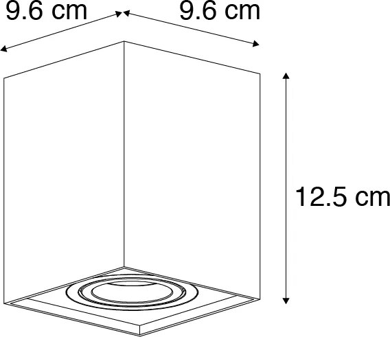 Интелигентен прожектор черен регулируем вкл. WiFi GU10 - Quadro Up
