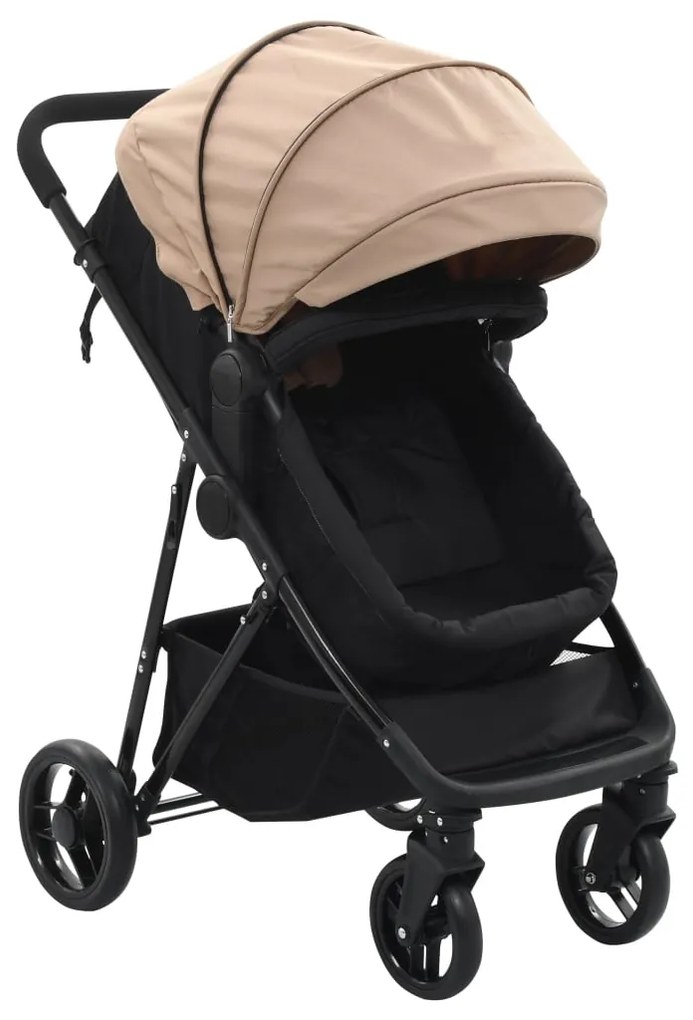 Sonata Детска/бебешка количка 2-в-1, таупе и черно, стомана