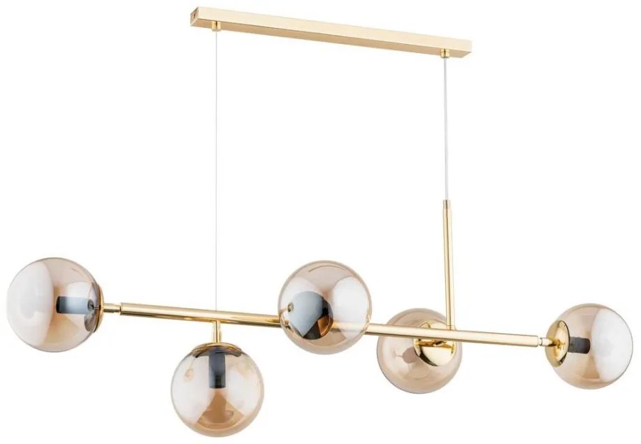 Висящ полилей DANSA 5xE14/10W/230V златист
