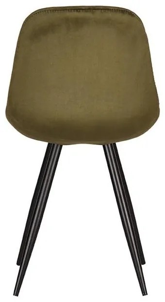 Кадифени трапезни столове в цвят каки в комплект от 2 броя Capri - LABEL51