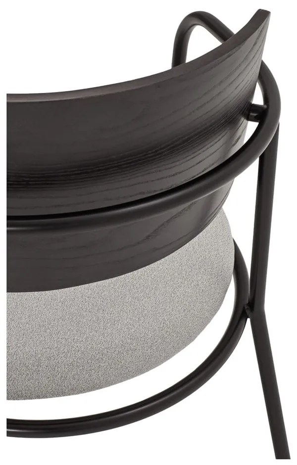 Черно-сив трапезен стол в декор от пепел Eclipse - Teulat