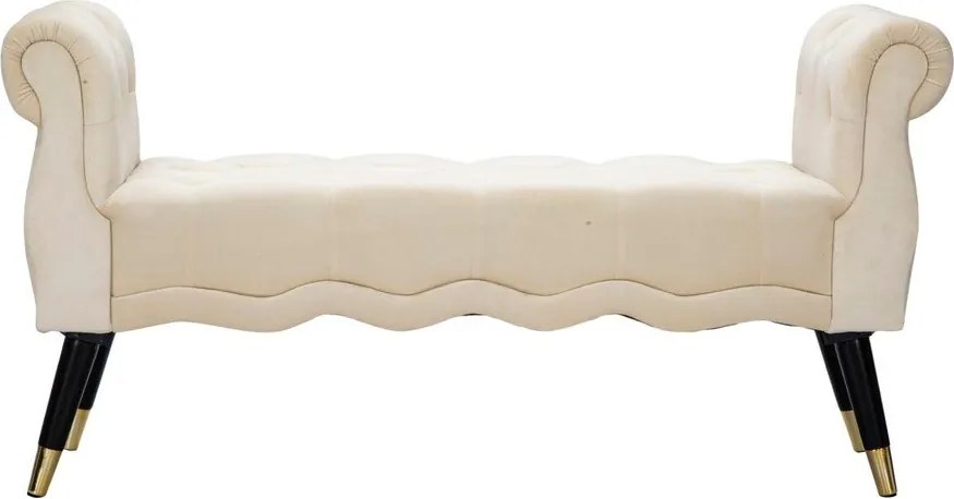 Кремава кадифена пейка Paris – Mauro Ferretti