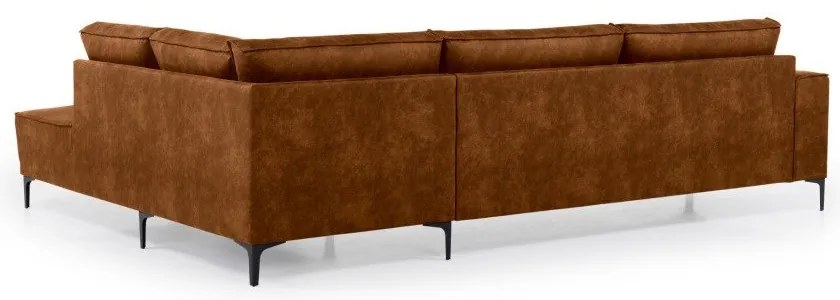 Светлокафяв ъглов диван от изкуствена кожа (десен ъгъл) Copenhagen - Scandic