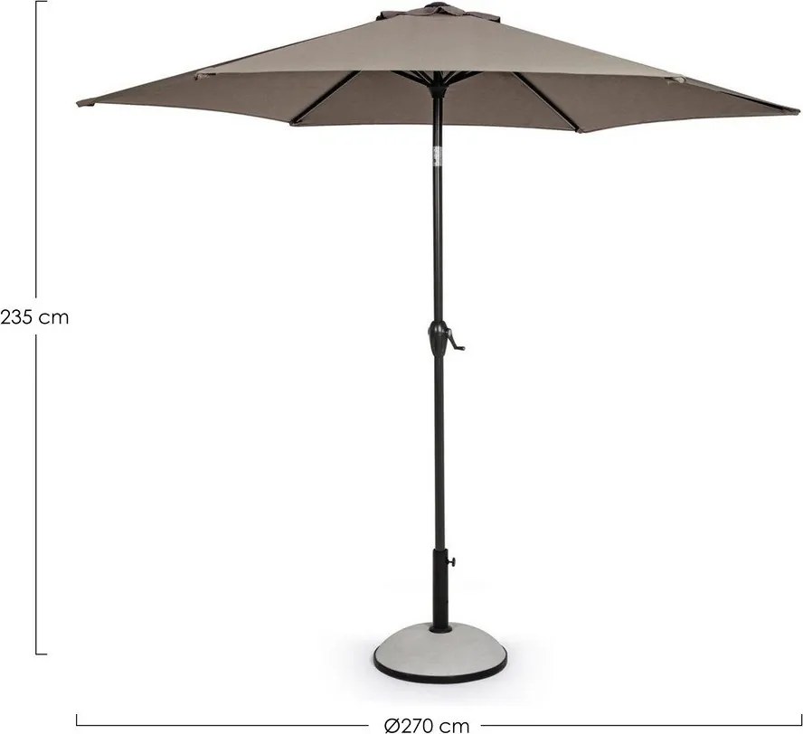 Кафяво-сив чадър ø 270 cm Kalife – Bizzotto