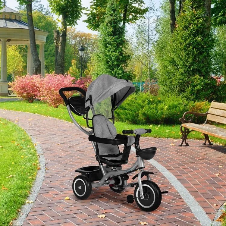 Детска триколка 2 в 1 розова